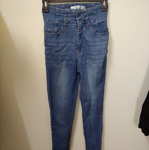 High waisted jeans